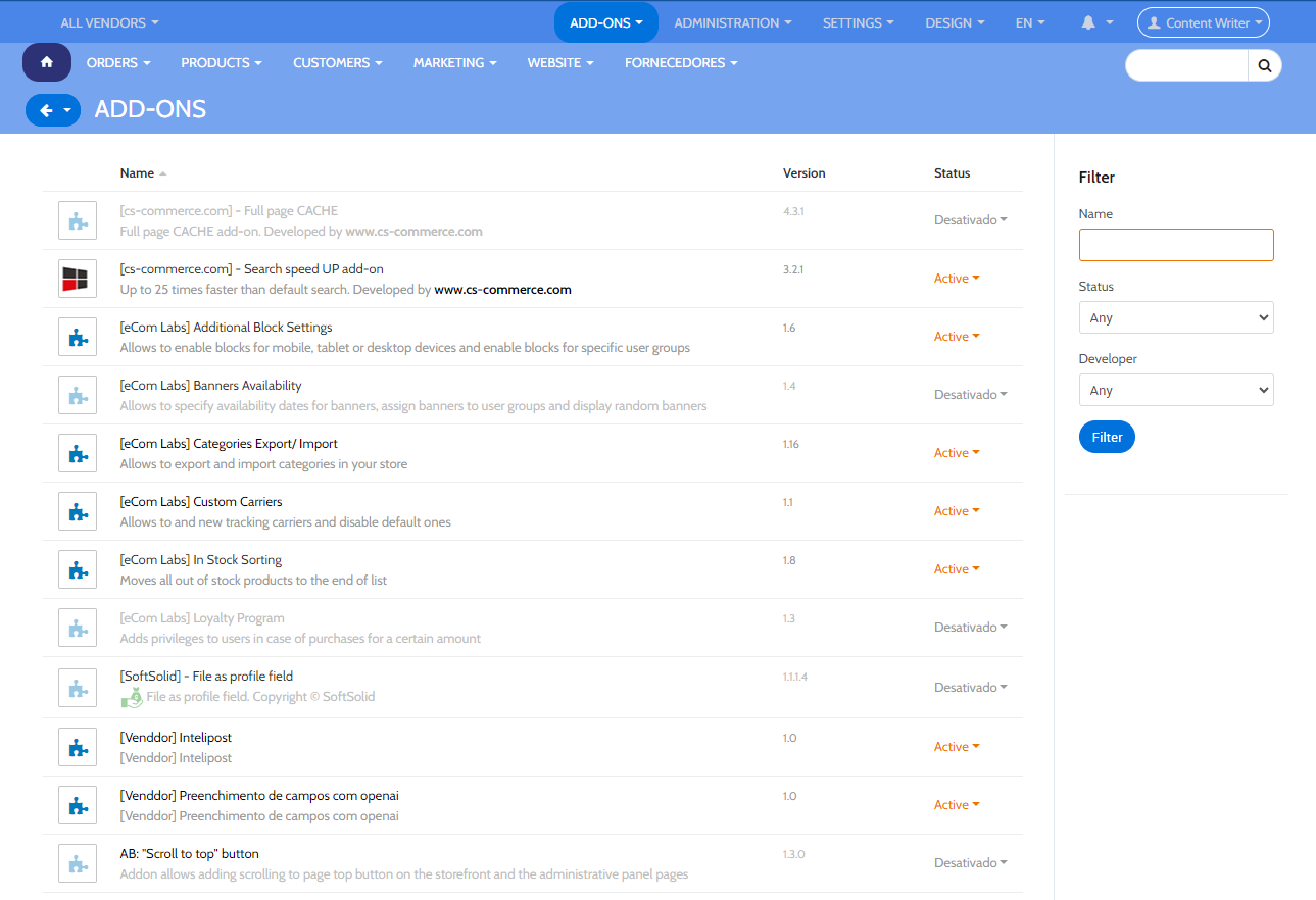 Module structure example